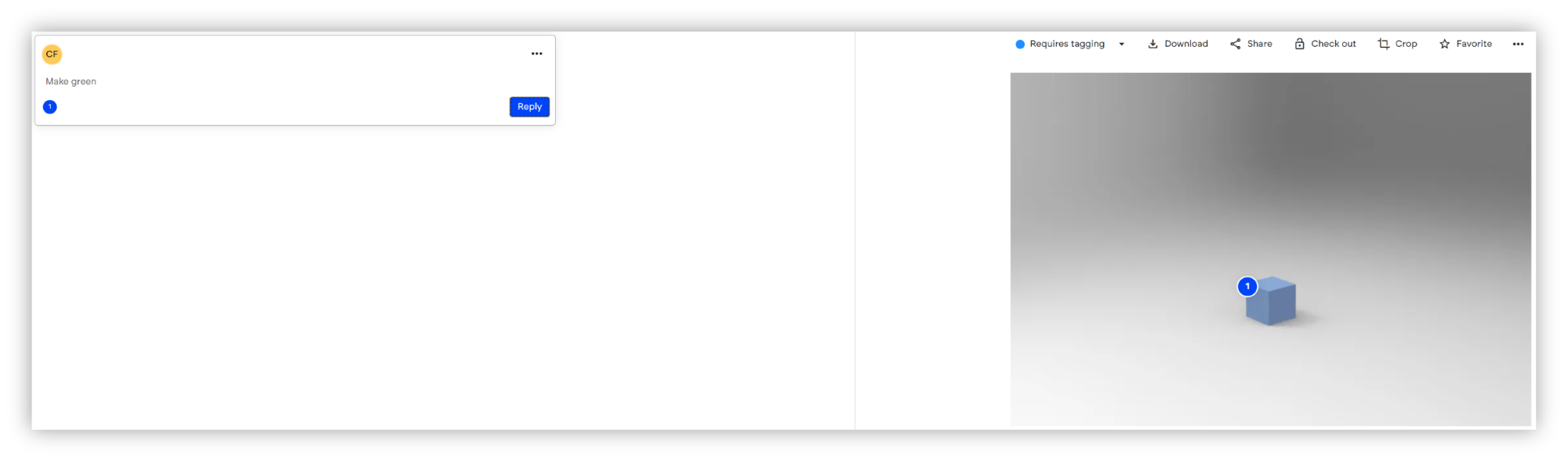 Setting annotation to image asset in KeyShot Hub